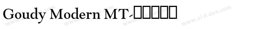 Goudy Modern MT字体转换